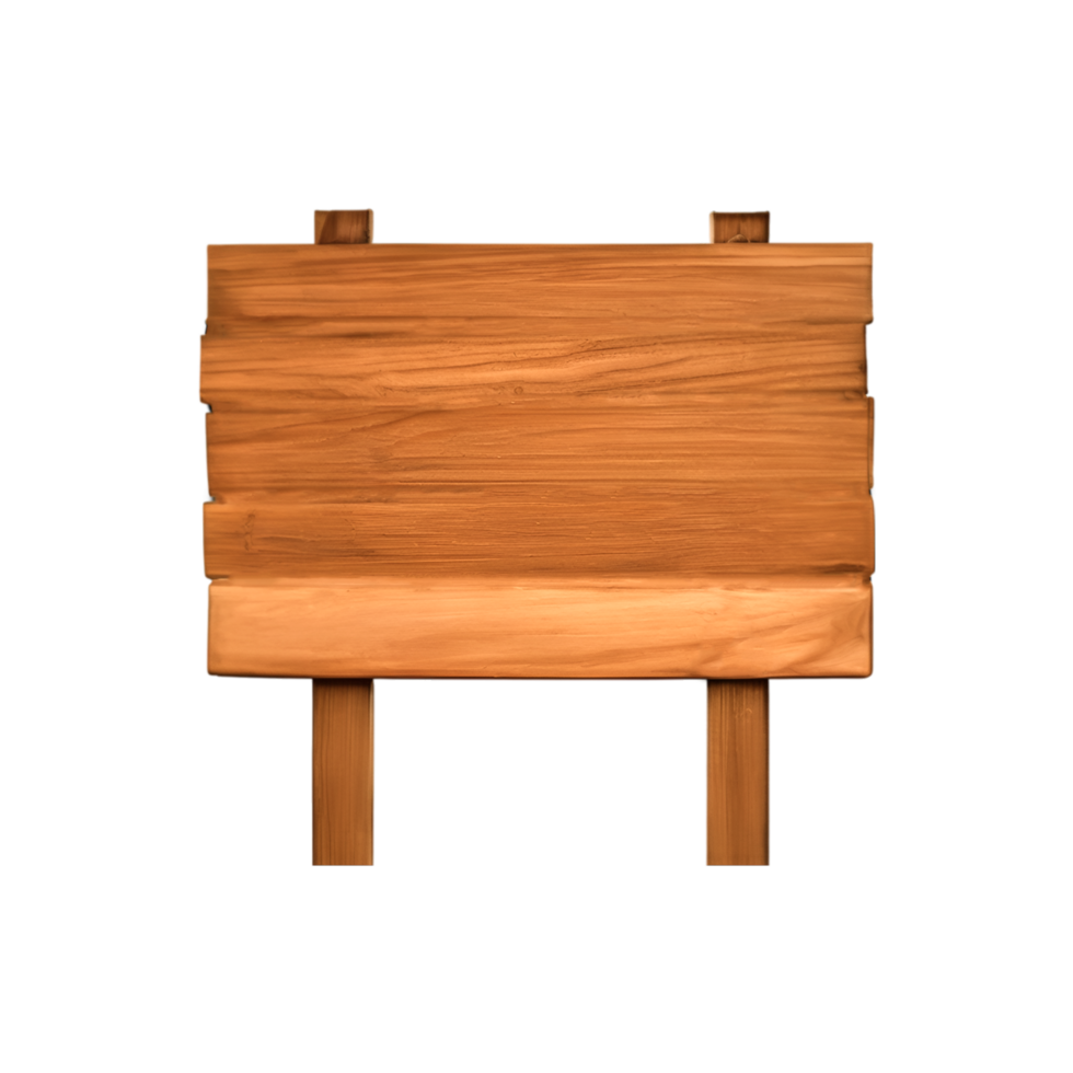 blank empty wooden rustic sign board isolated on transparent background, Empty wooden sign board png