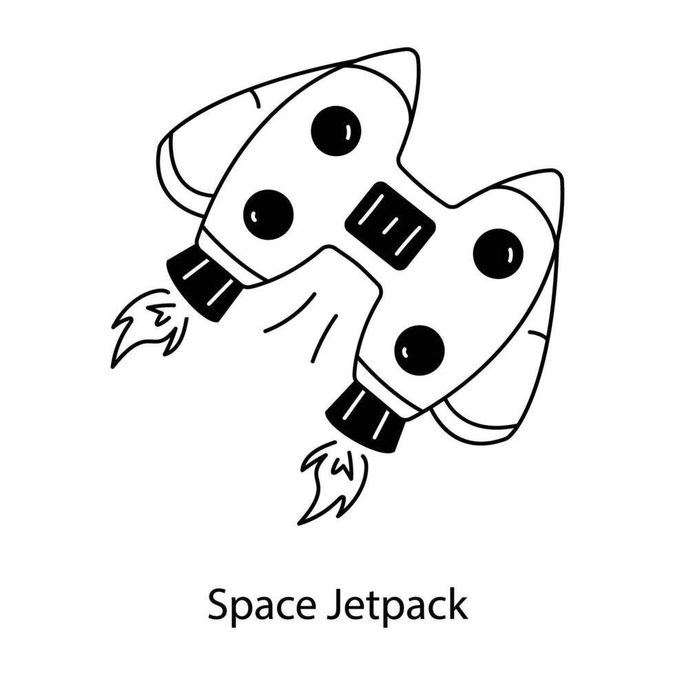 Trendy Space Jetpack vector