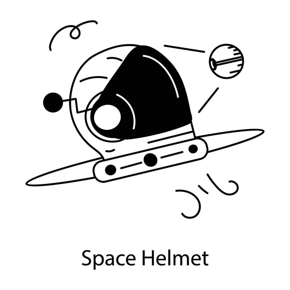 Trendy Space Helmet vector