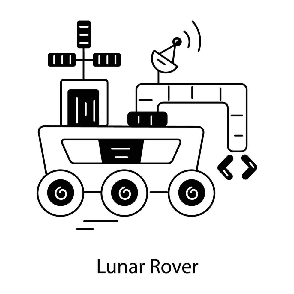 Trendy Lunar Rover vector