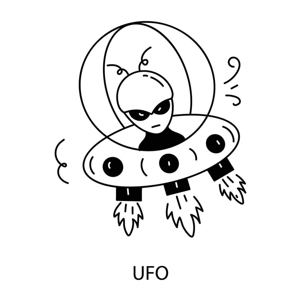 Trendy UFO Concepts vector