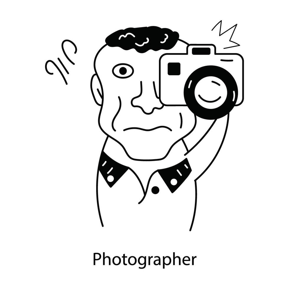 Trendy Photographer Concepts vector