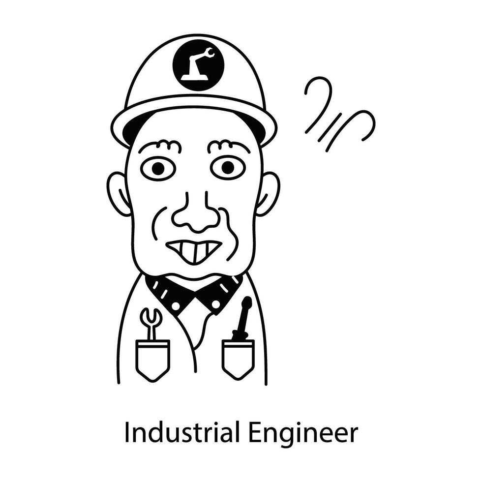Trendy Industrial Engineer vector