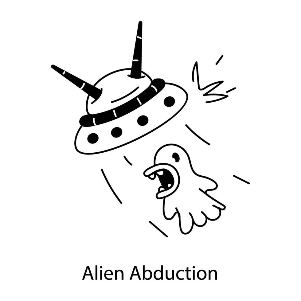 Trendy Alien Abduction vector