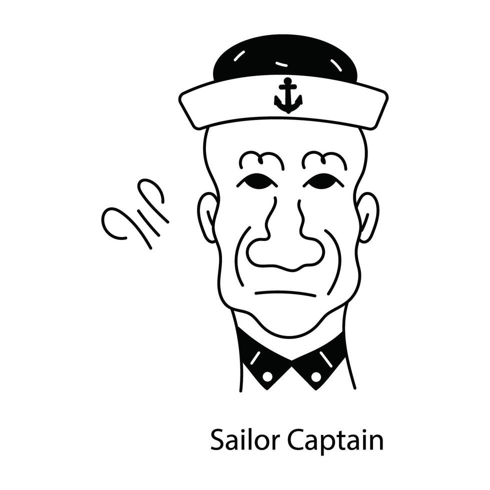 Trendy Sailor Captain vector