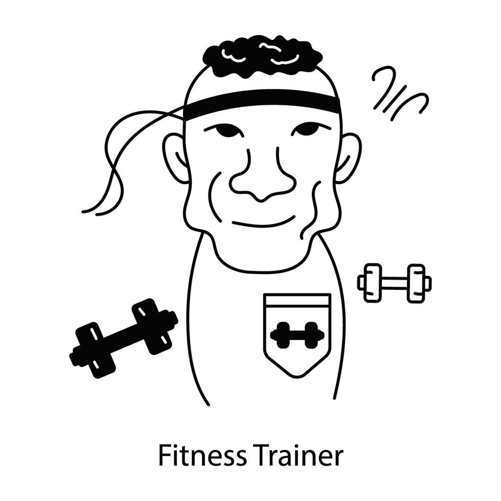 Trendy Fitness Trainer vector