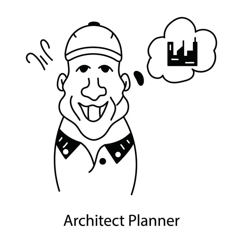 Trendy Architect Planner vector