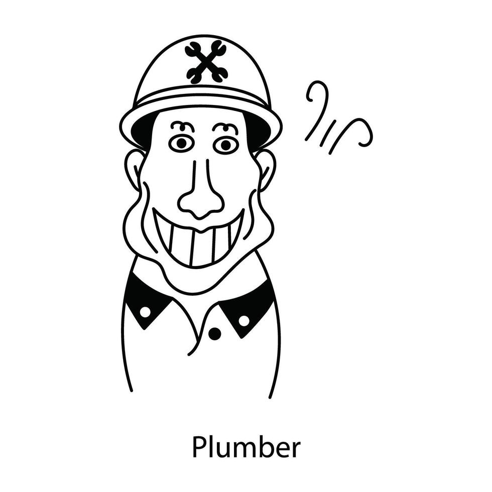Trendy Plumber Concepts vector