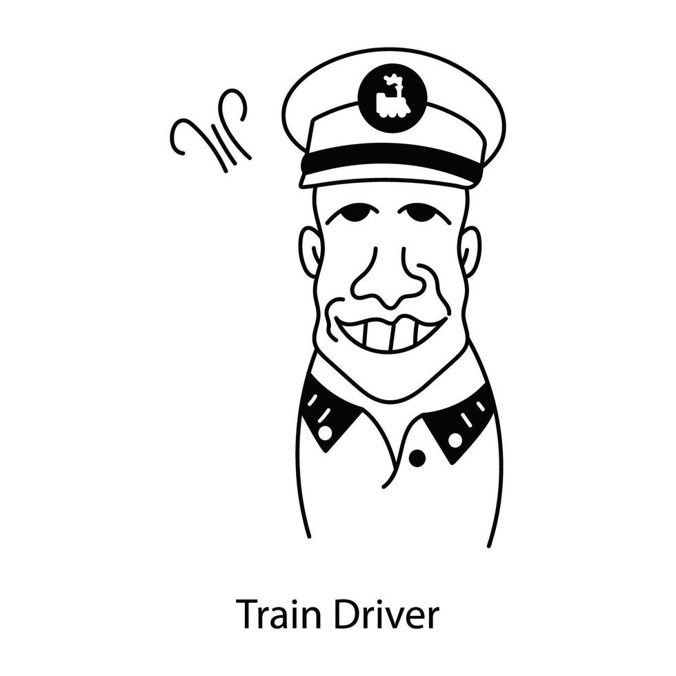 conductor de tren de moda vector