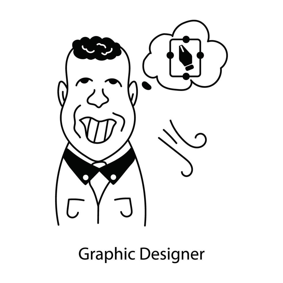 Trendy Graphic Designer vector