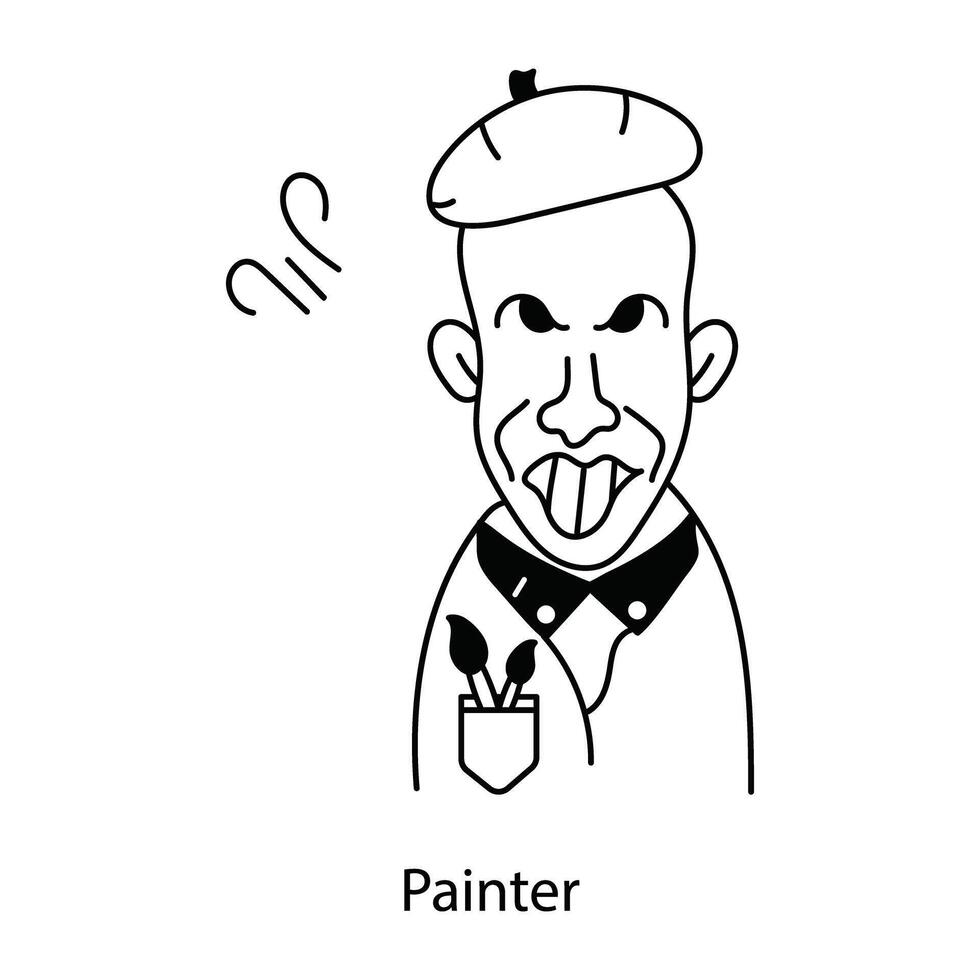 Trendy Painter Concepts vector