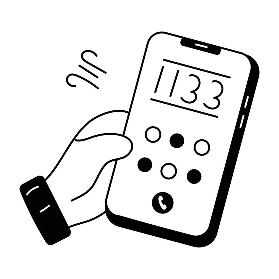 Trendy Mobile Keypad vector