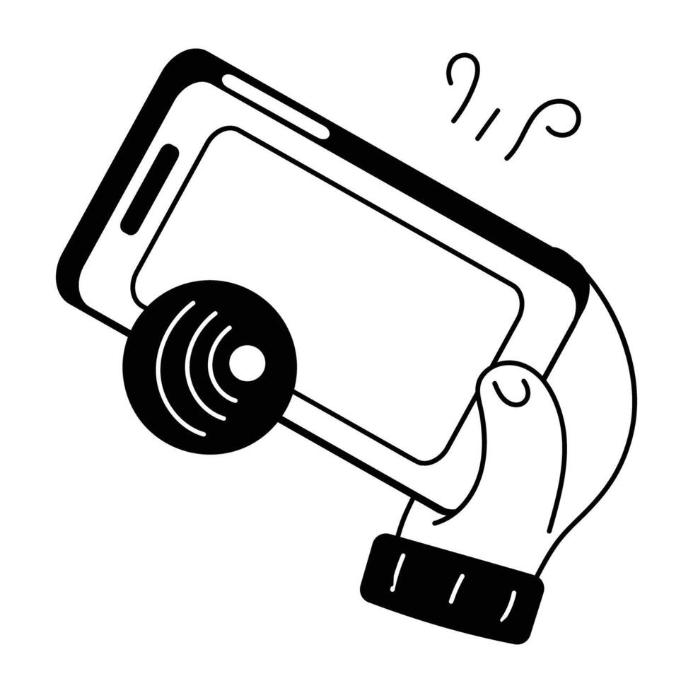 Trendy Phone Wifi vector