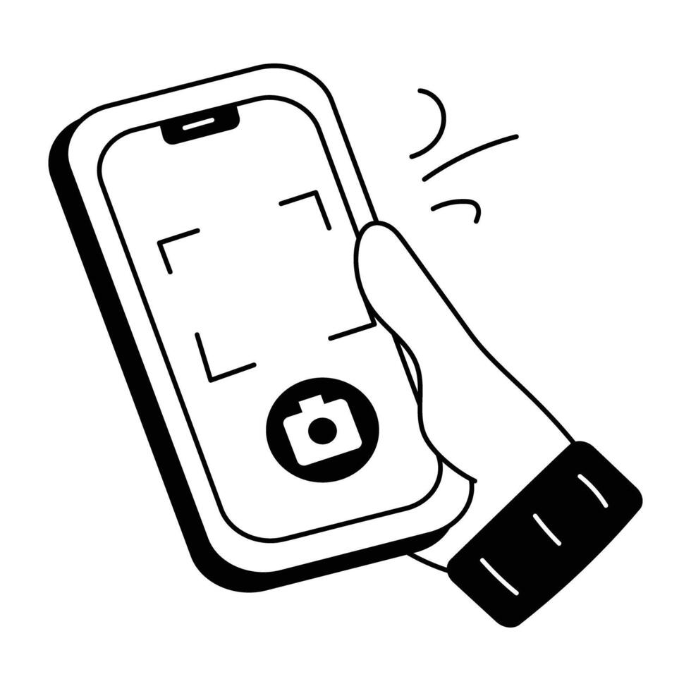 Trendy Mobile Camera vector