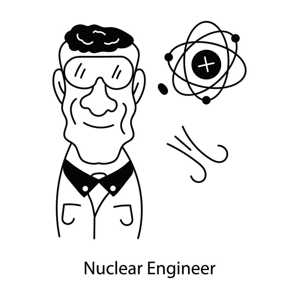 Trendy Nuclear Engineer vector