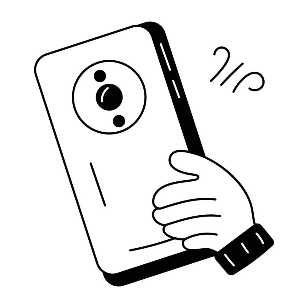 Trendy Handheld Device vector