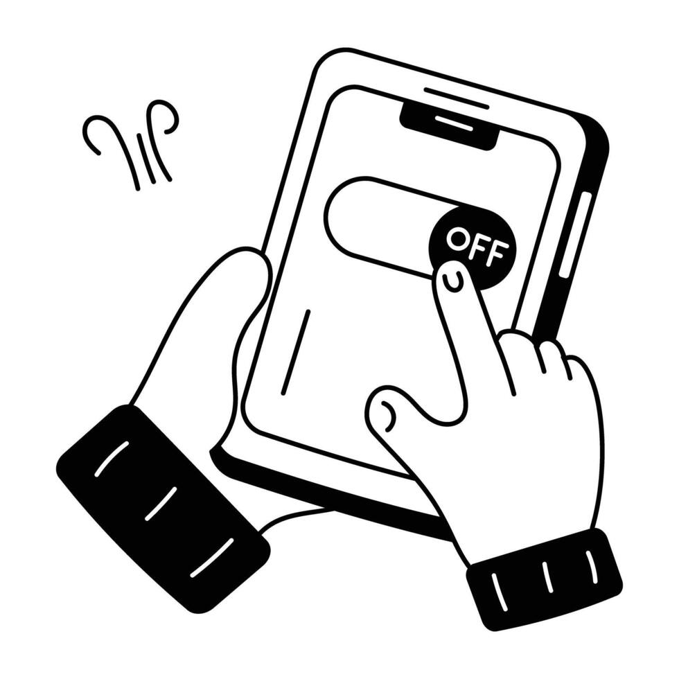 Trendy Switch Off vector