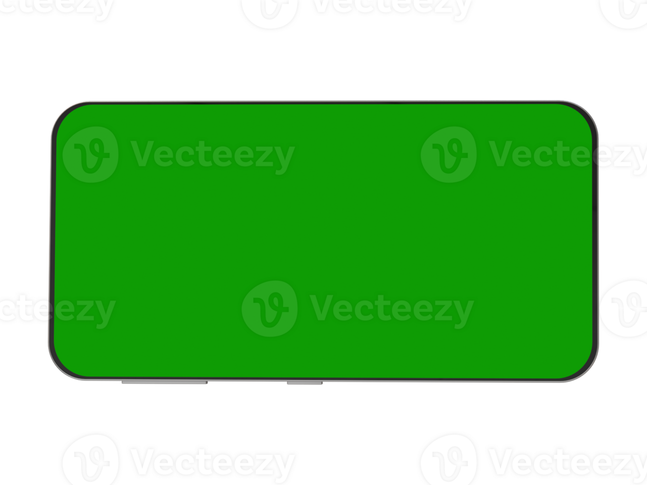 3D Realistic Mobile phone with green screen, cellphone for mock design. png