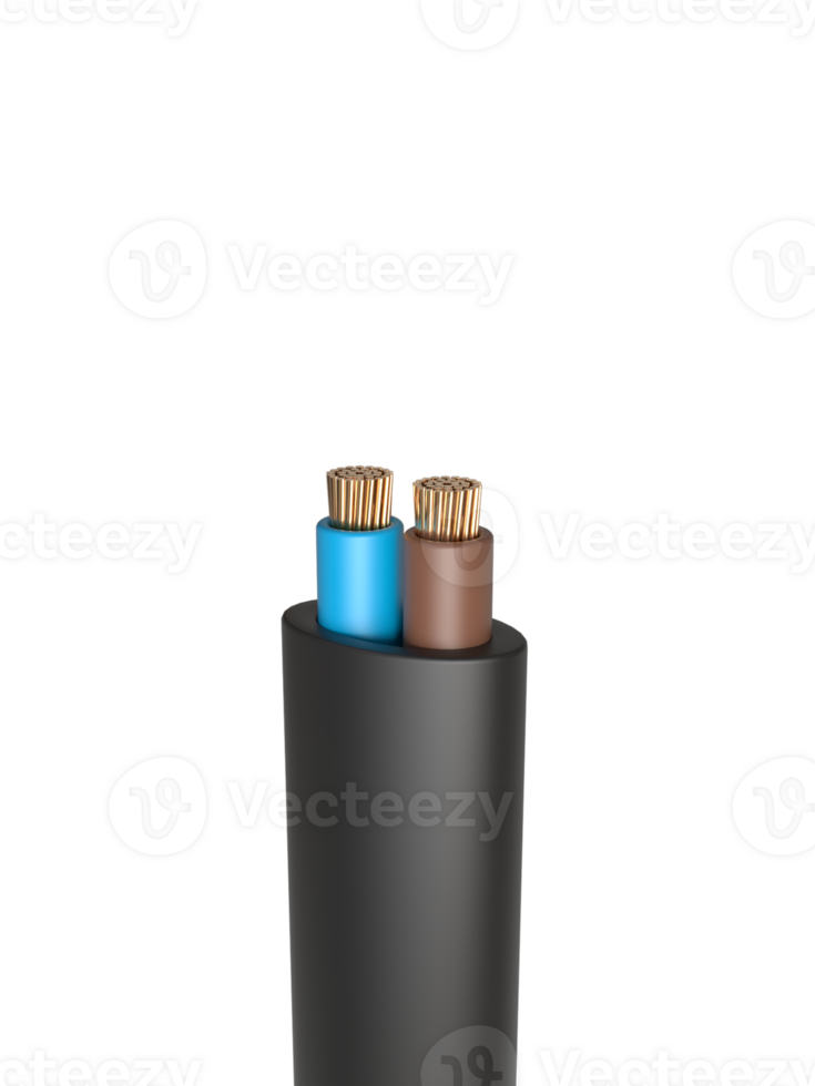 realistisk 3d tråd eller kabel- tolkning för design, företag, etc. png