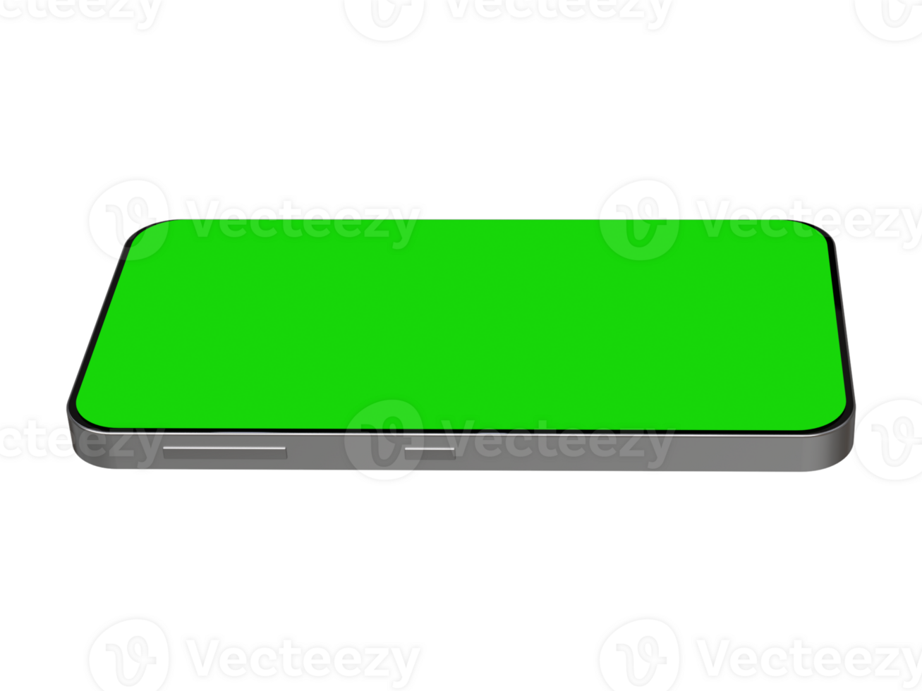 3D Realistic Mobile phone with green screen, cellphone for mock design. png