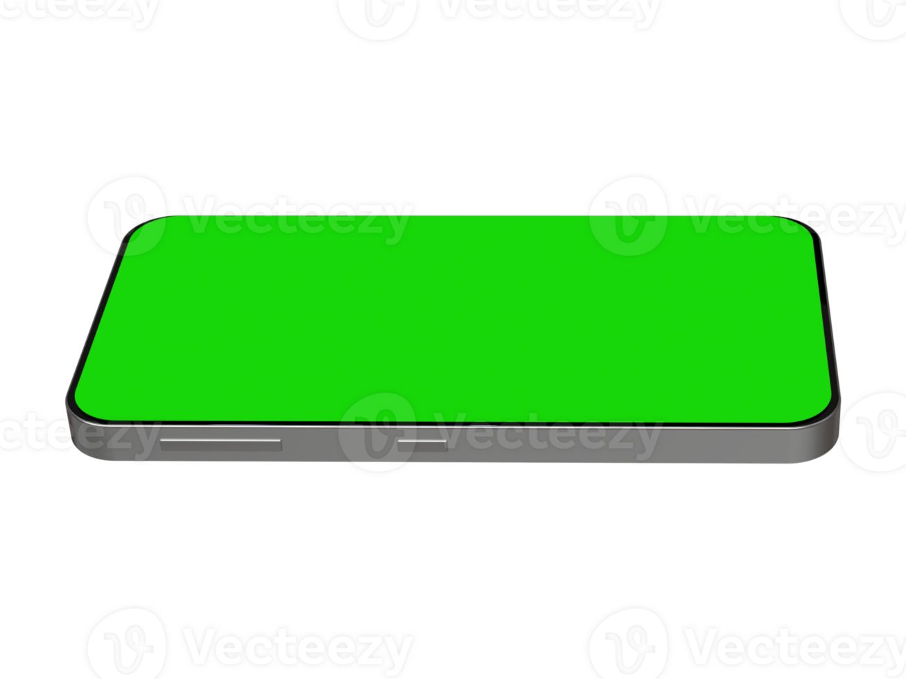 3d realistisk mobil telefon med grön skärm, mobiltelefon för falsk design. png