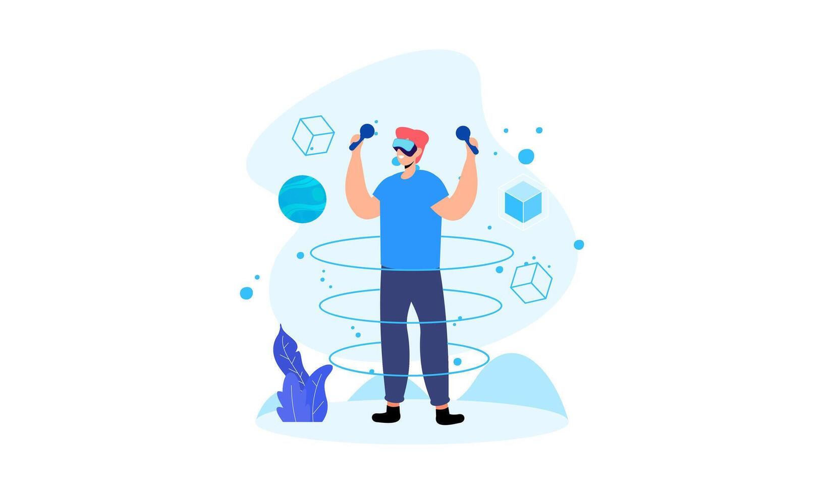 Virtual reality concept illustration vector