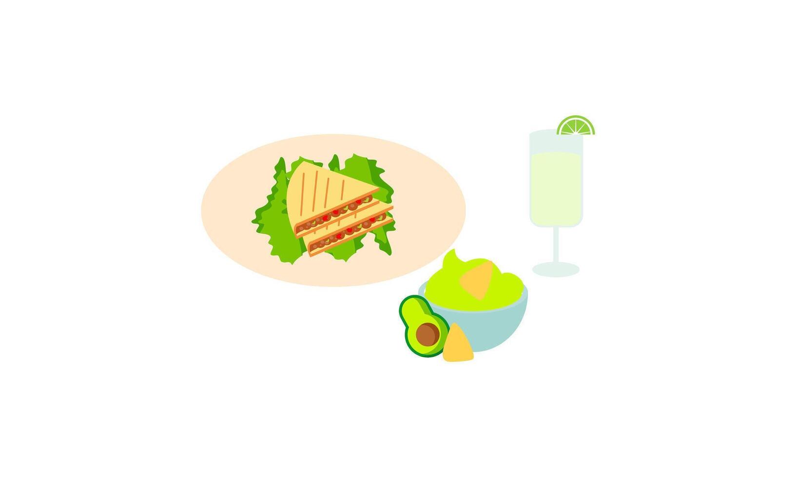 Mexican Food Signature Dishes Illustration vector