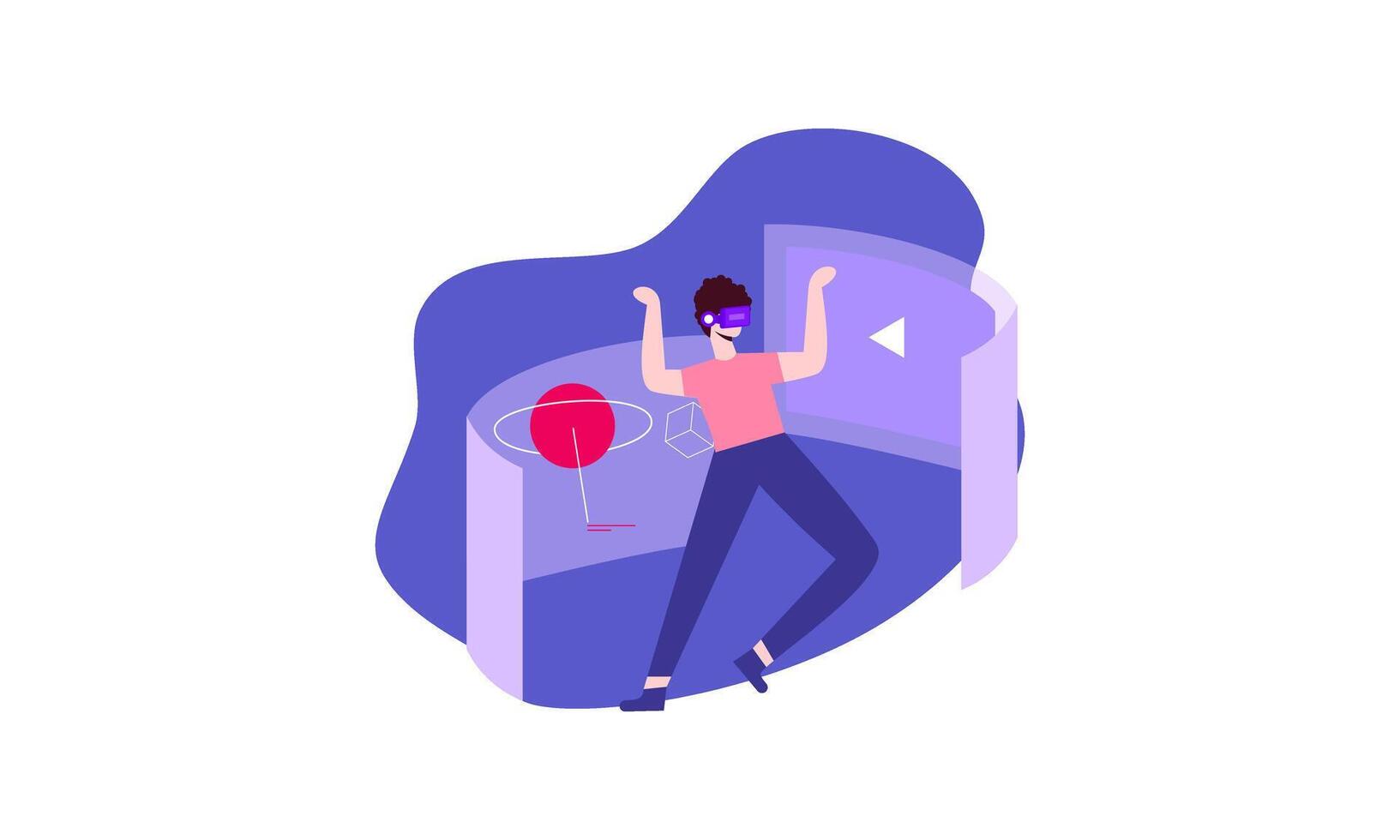 Virtual reality concept illustration vector