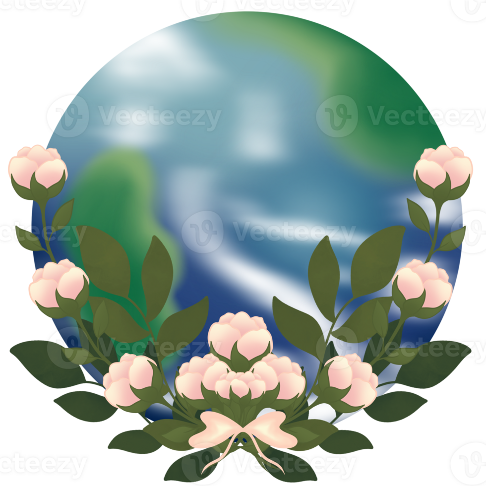 Flowers and earth png