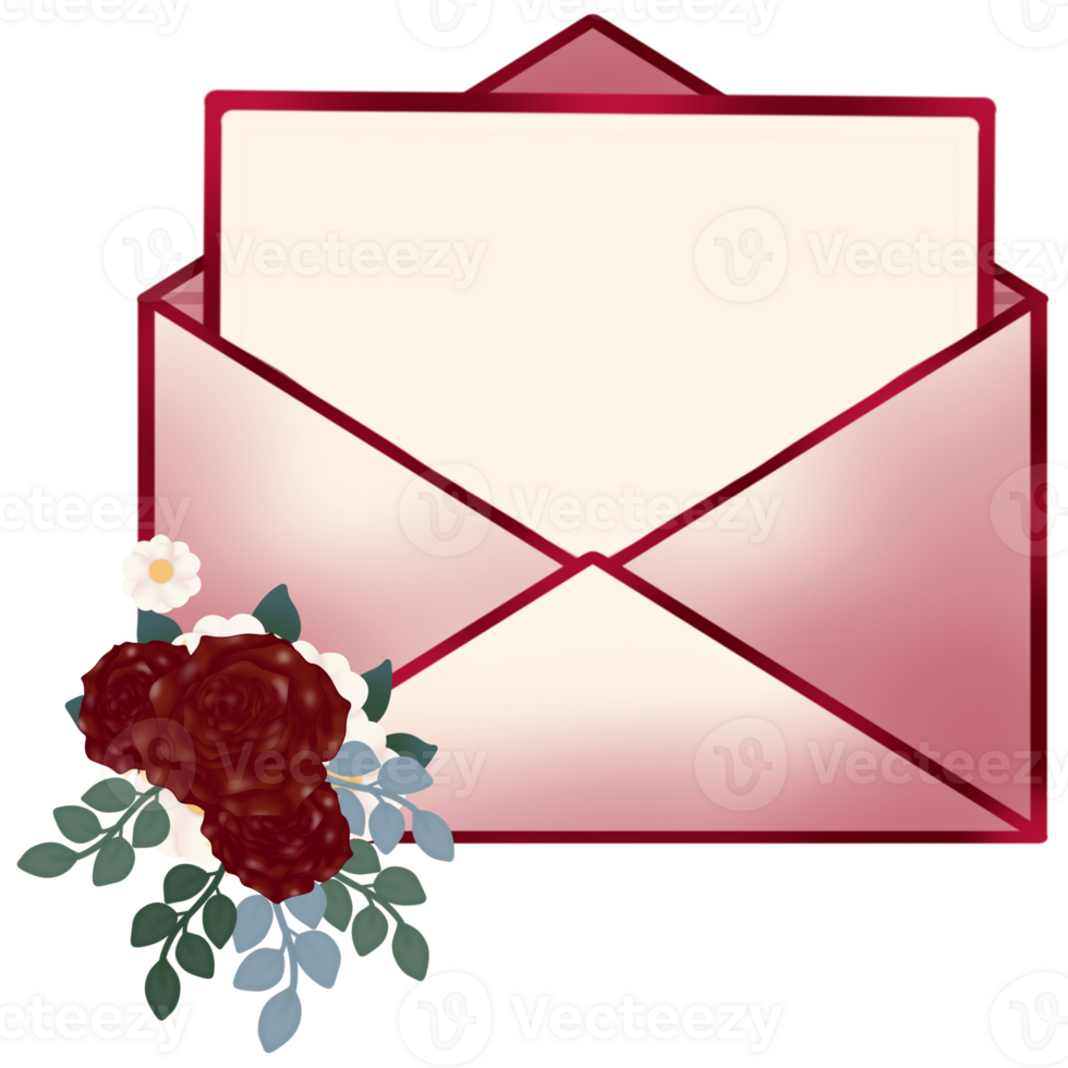 Different flower letter and card png