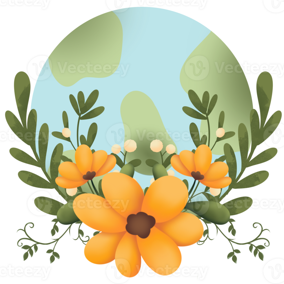 Flowers and earth png