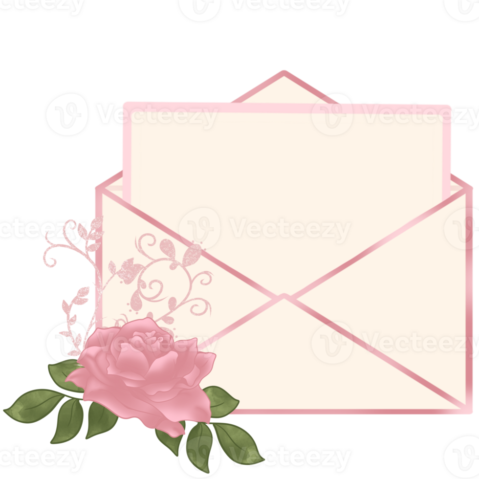 Different flower letter and card png