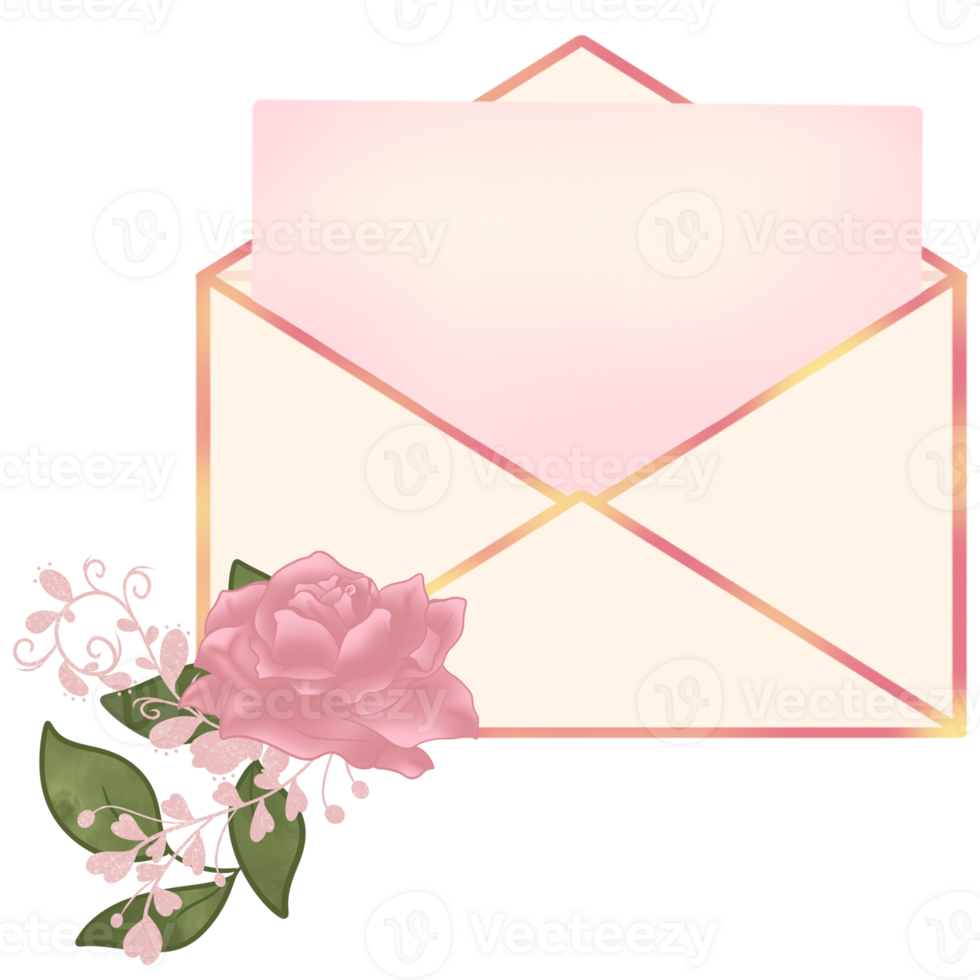 Different flower letter and card png