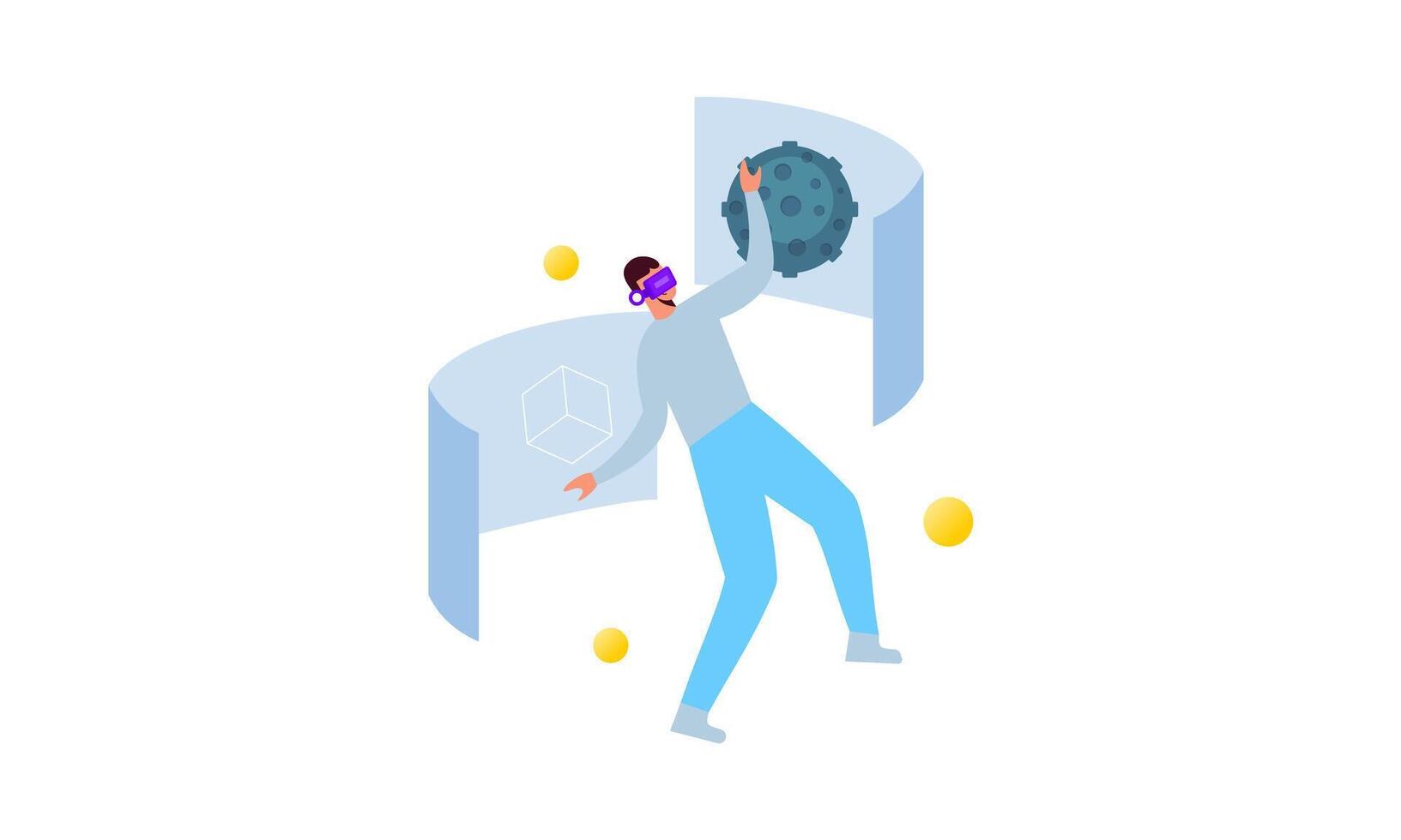 Virtual reality concept illustration vector