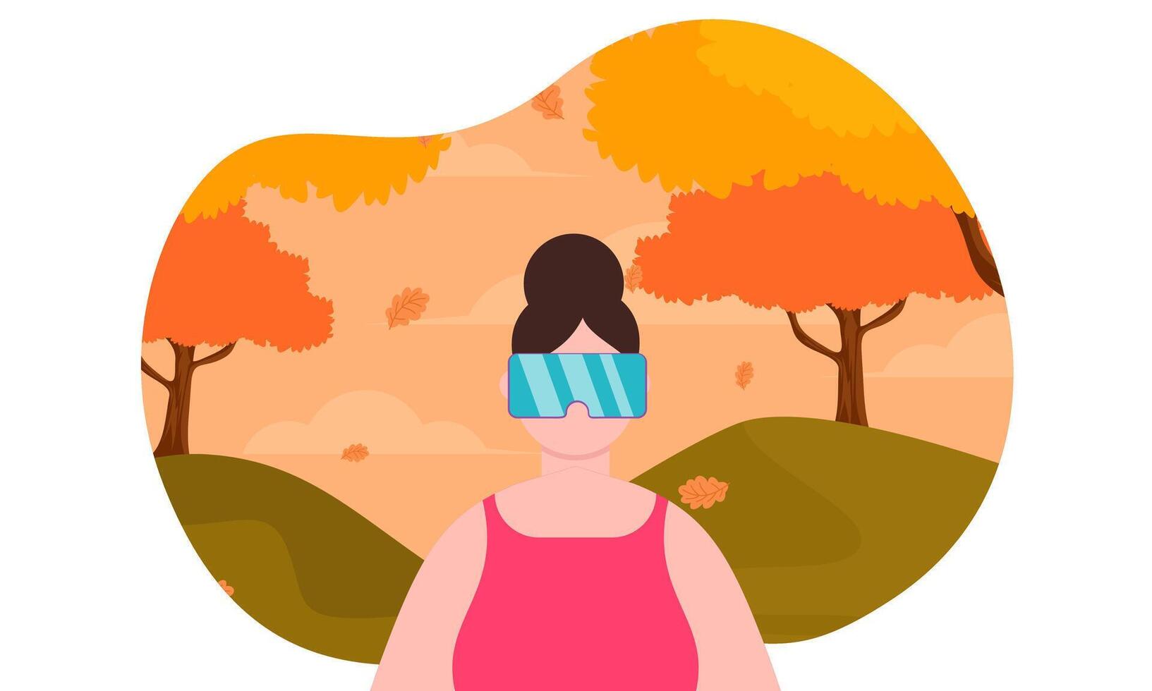 Virtual reality concept illustration vector