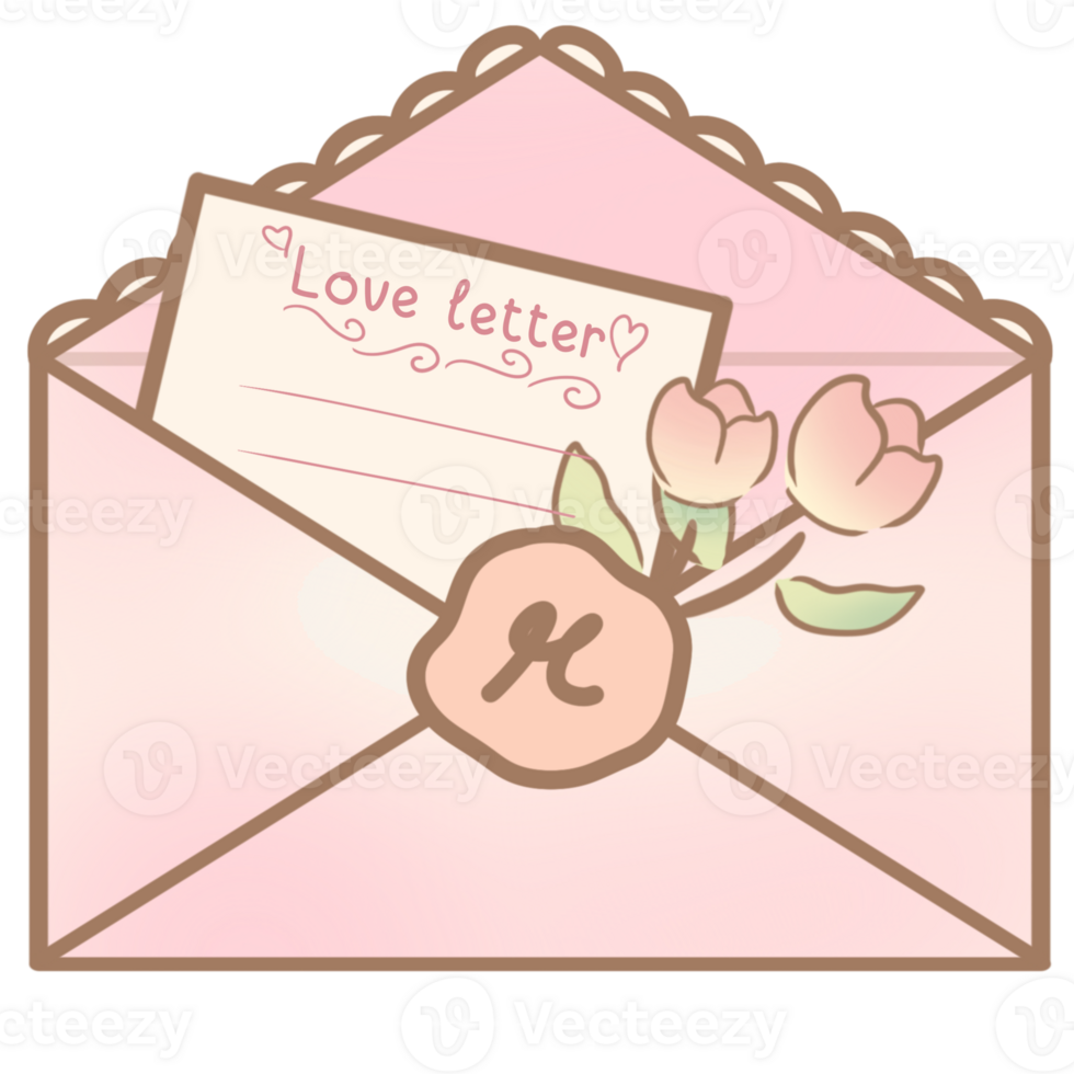 Different flower letter and card png