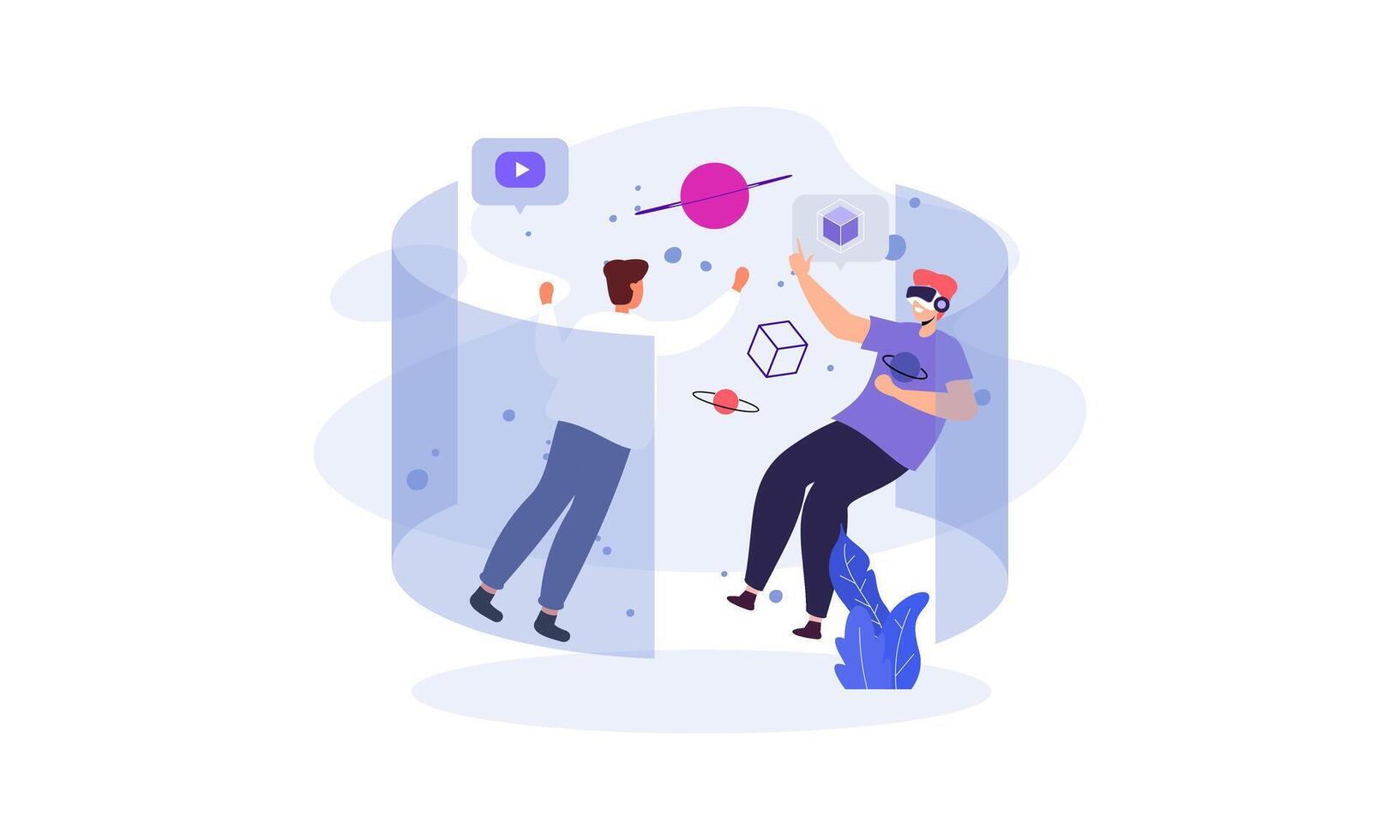 Virtual reality concept illustration vector