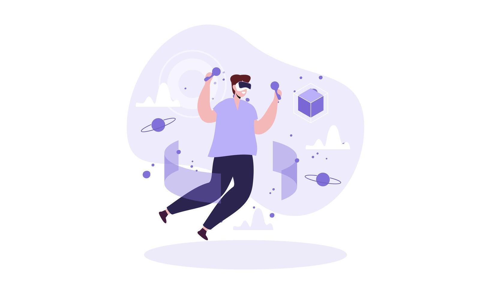 Virtual reality concept illustration vector