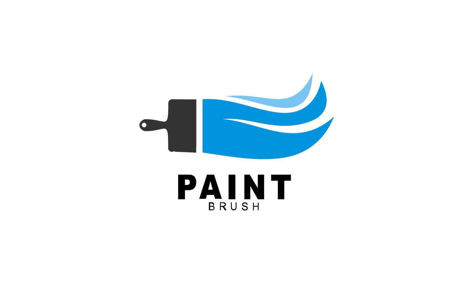 Brush and paint with full color with minimalist design style logo vector