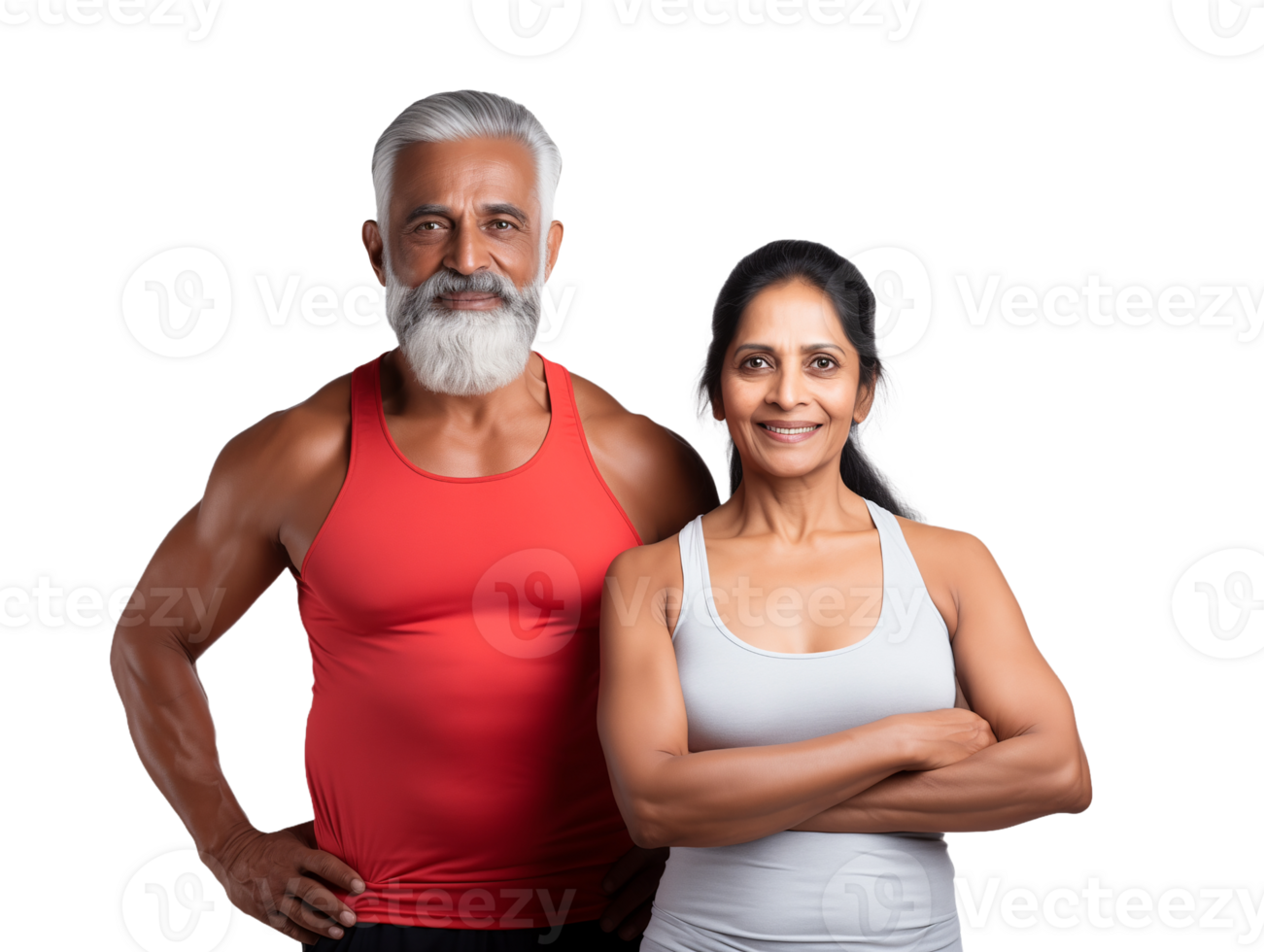Muscular senior citizen oldman indian man png