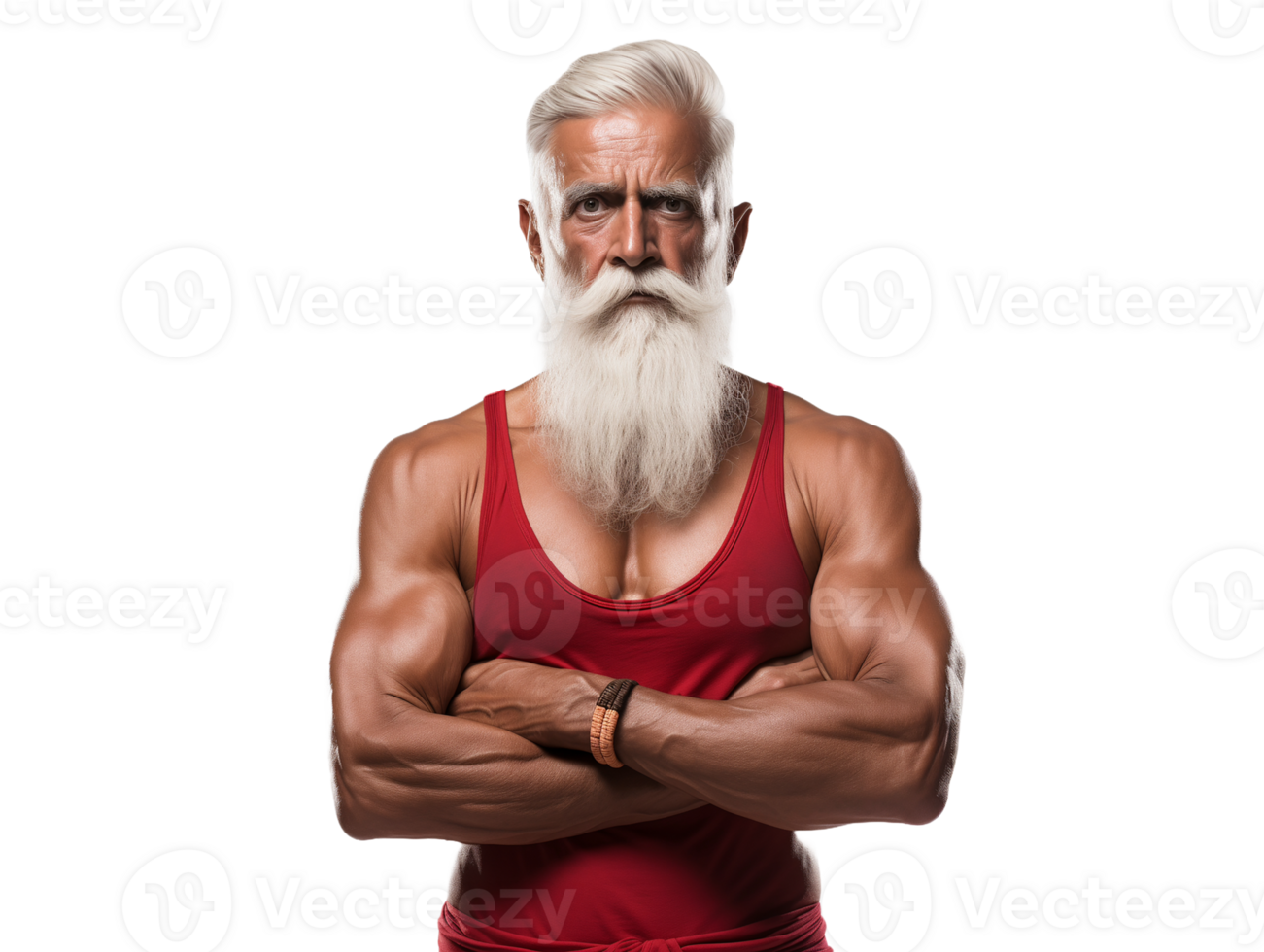 Muscular senior citizen oldman indian man png