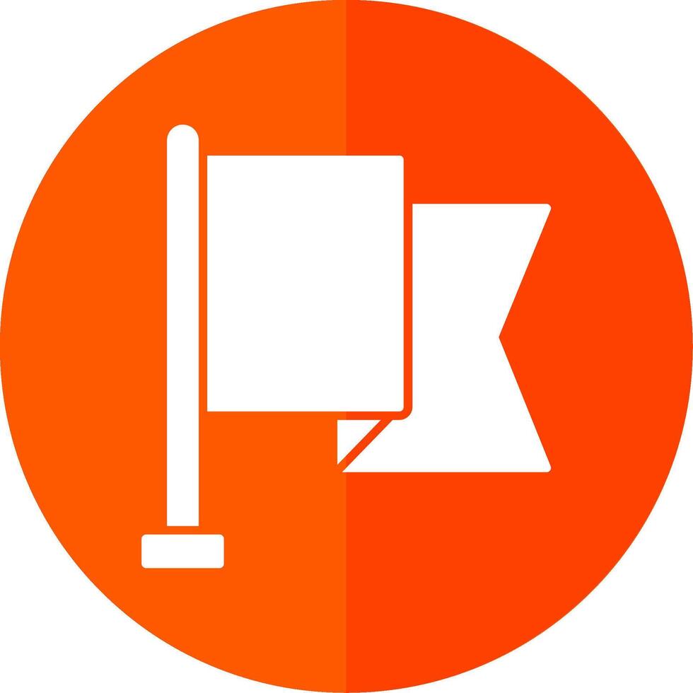 Flag Glyph Red Circle Icon vector