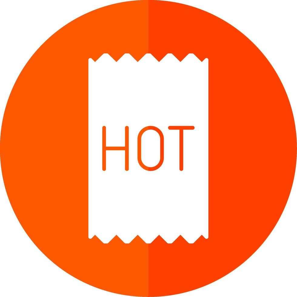 Hot Glyph Red Circle Icon vector