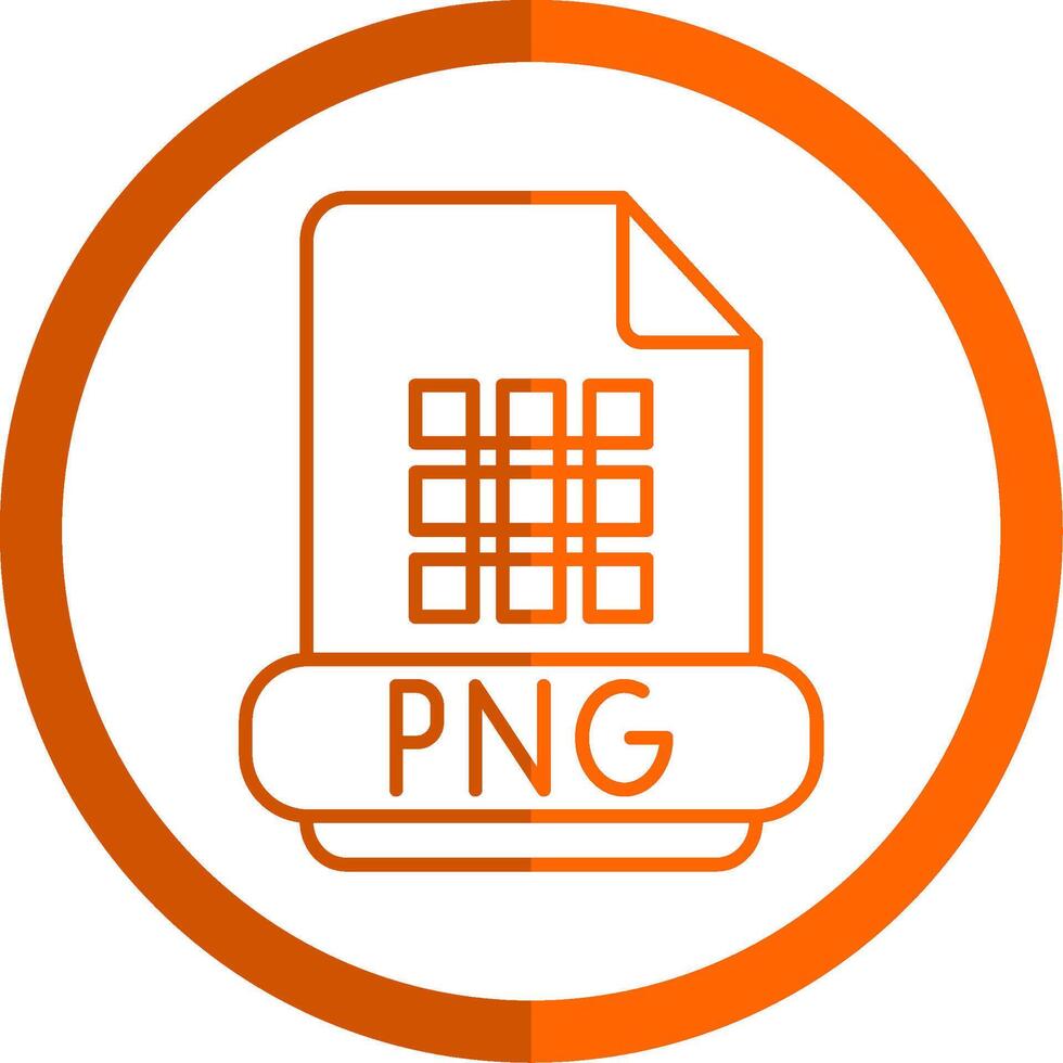 Line Orange Circle Icon vector