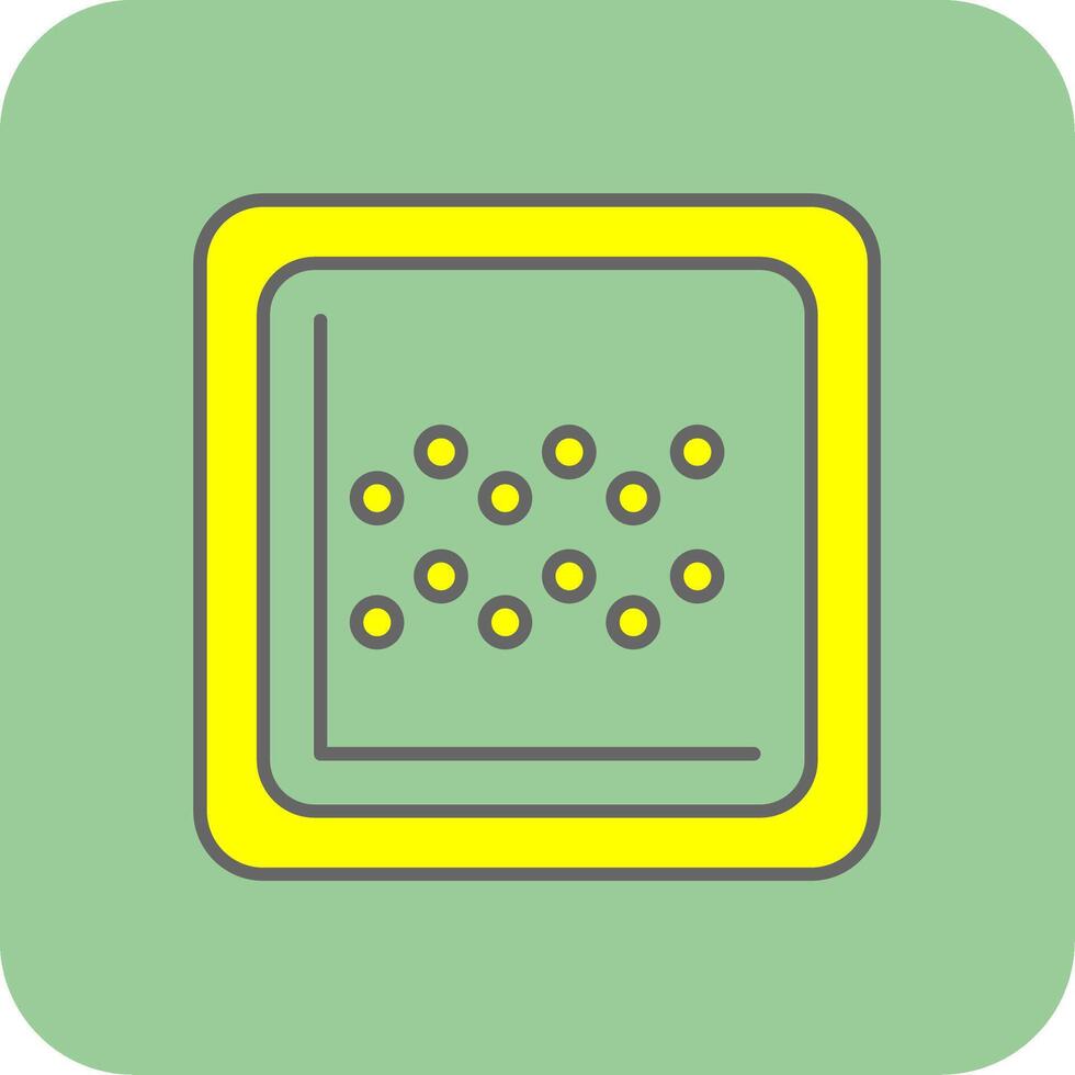 Chart Filled Yellow Icon vector