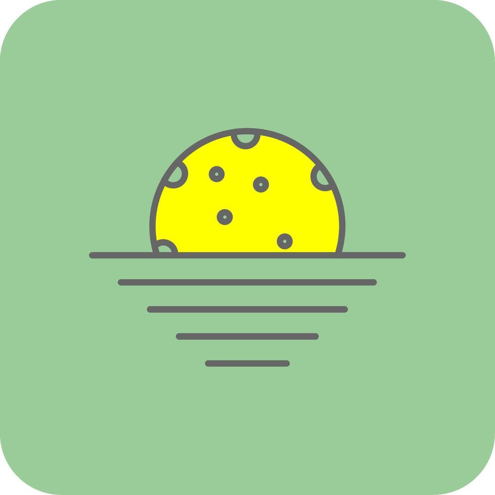 Moon Filled Yellow Icon vector