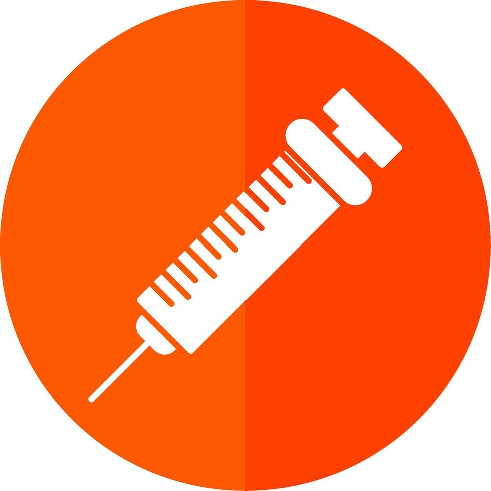 Injection Glyph Red Circle Icon vector