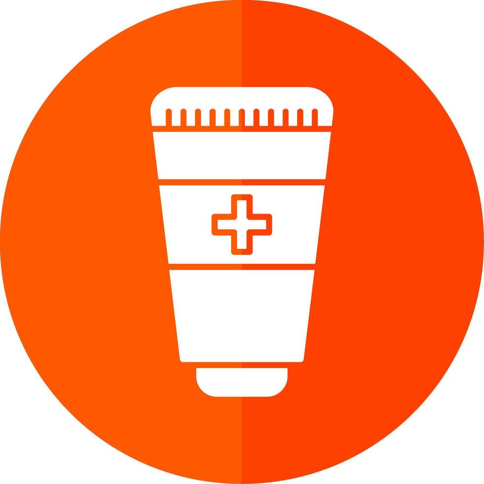 Hand Sanitizer Glyph Red Circle Icon vector