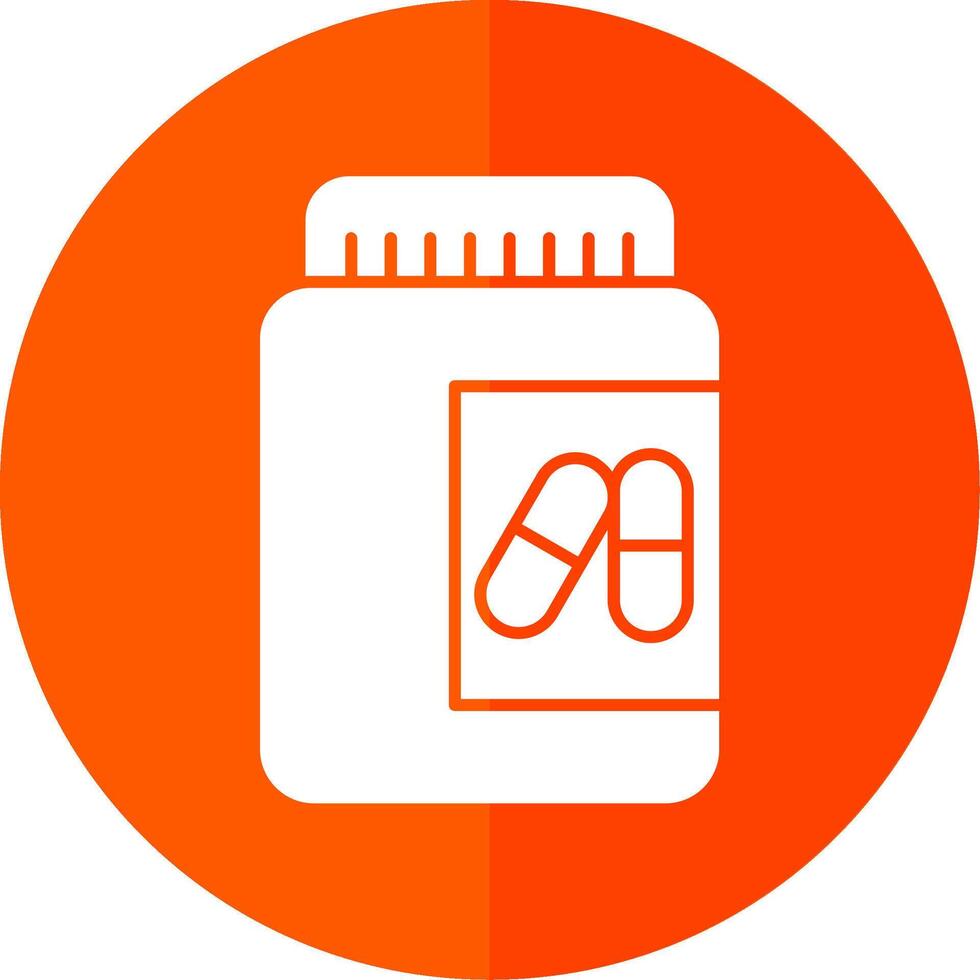 Pill Glyph Red Circle Icon vector