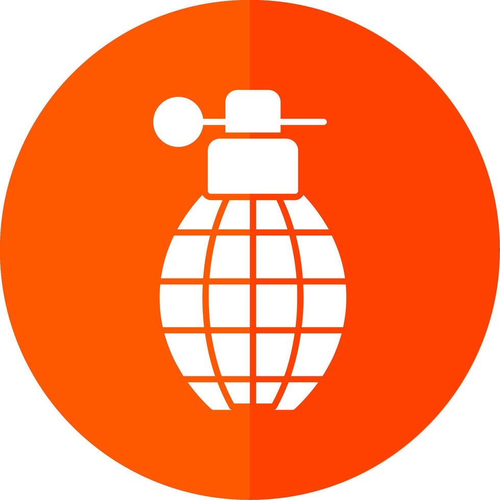 Grenade Glyph Red Circle Icon vector
